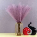 Pompous Dreams: 10PCS Faux Fluffy Pampas Grass Stems for Boho Home Decor and Floral Arrangements