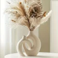 Elysian Vases – Modern Hollow Ceramic Vase Set of 2 for Stylish Home Decor