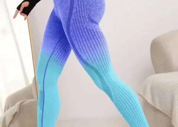AeroFit Yoga Leggings - Seamless Gradient Push-Up Pants for Women