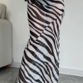 Wildera - Zebra Print Maxi Skirt for Women