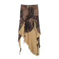 Bohemian Rhapsody Mini Skirt - Vintage Lace-Up Ruffles for Summer Parties