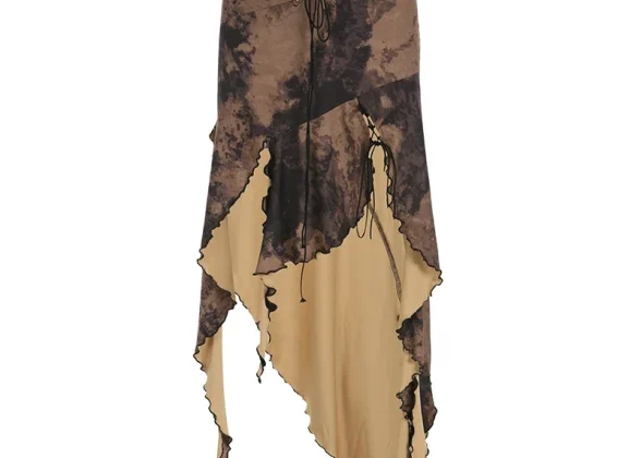 Bohemian Rhapsody Mini Skirt - Vintage Lace-Up Ruffles for Summer Parties
