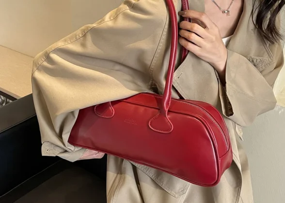 Adaier Retro Zipper Shoulder Bag for Women | Light Luxury Handbag