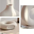 NovaVase – Modern White Ceramic Vase for Home Decor and Floral Arrangements