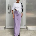 Obsidian - Elegant Black Satin Trumpet Skirt for Women