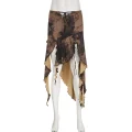 Bohemian Rhapsody Mini Skirt - Vintage Lace-Up Ruffles for Summer Parties