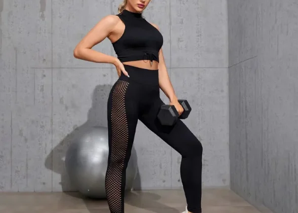 Allure Leggings: Sexy Mesh High Waist Push-Up Fitness Tights for Women