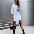 Casual Elegance Shirt Dress – Timeless Button Front Style for Every Season