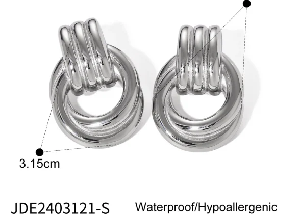 Aurora Steel Stud Earrings – Timeless Elegance for Every Occasion
