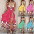 Summer Charm: Vibrant Bohemian Spaghetti Strap Dress - A Must-Have for Summer 2024
