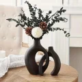 Elysian Vases – Modern Hollow Ceramic Vase Set of 2 for Stylish Home Decor