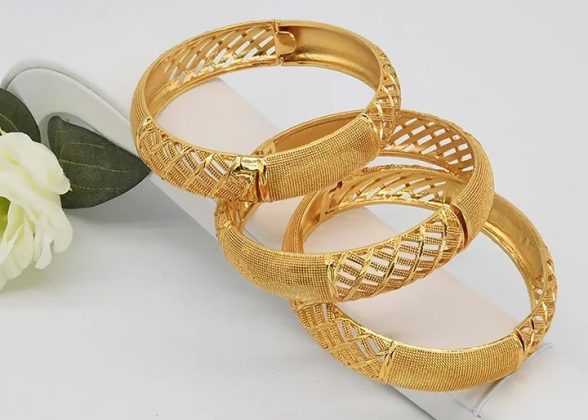 Zahara Luxe Gold African Bangles | Exquisite Designer Bracelets for Women