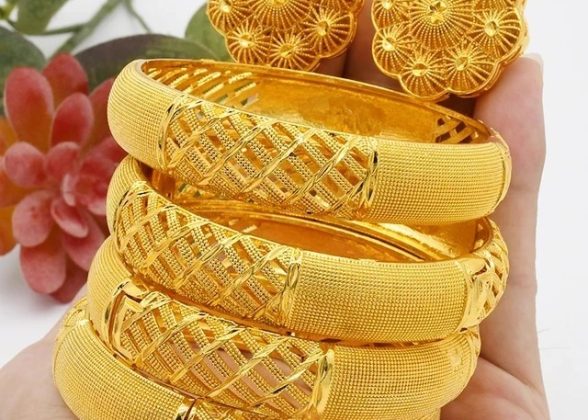 Zahara Luxe Gold African Bangles | Exquisite Designer Bracelets for Women