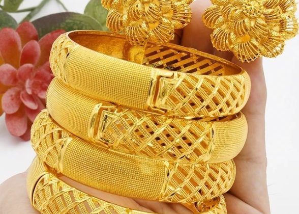 Zahara Luxe Gold African Bangles | Exquisite Designer Bracelets for Women