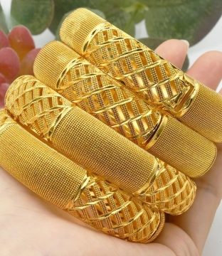 Zahara Luxe Gold African Bangles | Exquisite Designer Bracelets for Women