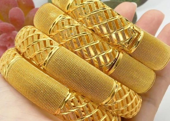 Zahara Luxe Gold African Bangles | Exquisite Designer Bracelets for Women