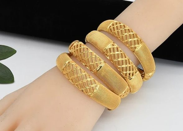 Zahara Luxe Gold African Bangles | Exquisite Designer Bracelets for Women