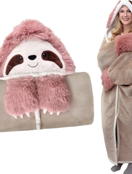 Sloth Hooded Blanket
