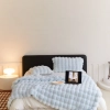 Luxury Faux Rabbit Fur Blanket & Pillow Covers - sky blue