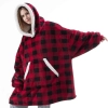 Pouch Snuggy™ Hoodie Blanket - stripe red and black