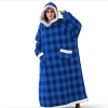 Snuggy XL™ Hoodie Blanket - blue gird