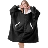 Pouch Snuggy™ Hoodie Blanket - zip black