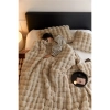 Luxury Faux Rabbit Fur Blanket & Pillow Covers - caramel