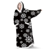Snuggy XL™ Hoodie Blanket - snowflake black